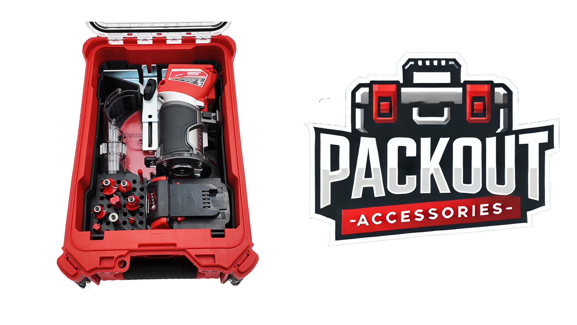 Packout Organizer for Milwaukee M18 Fuel Compact Router
