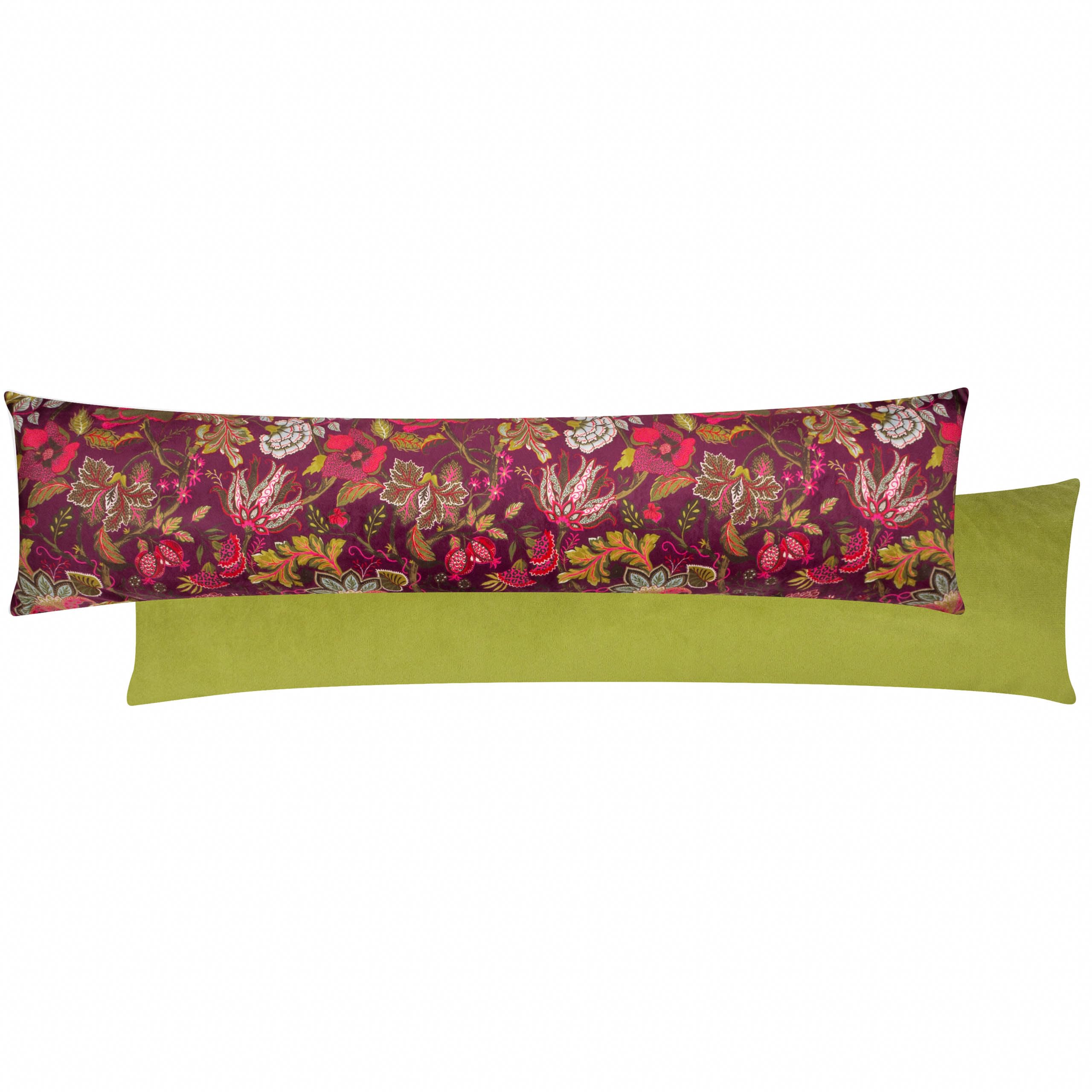 furn. Viranai Exotic Floral Velvet Draught Excluder Case Case, Cerise