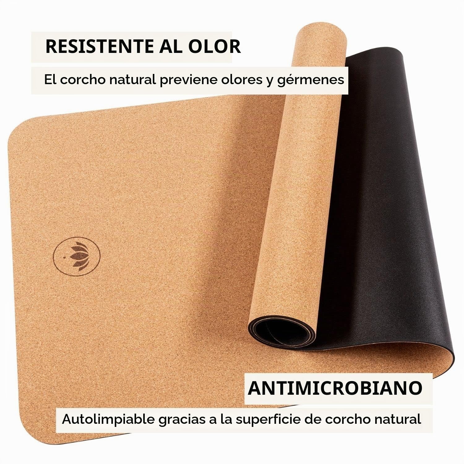 Lotuscrafts Arise - Esterilla de yoga de corcho (superficie antideslizante a prueba de sudor, materiales 100% reciclables, esterilla de yoga de corcho natural y caucho natural, ideal para yoga