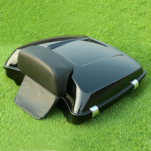 Miniatura 10 de TCT-MOTORPARTS Razor Tour Pack Pak - Respaldo para maletero con estante de montaje negro para Harley Tour Pak Softail Heritage Classic Deluxe FLDE,