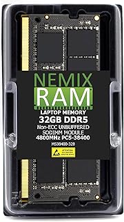 32GB DDR5 4800MHZ PC5-38400 2Rx8 1.1V CL40 262-PIN Non-ECC Unbuffered SODIMM NEMIX RAM Desktop PC Memory Compatible with Samsung M425R4GA3BB0-CQK