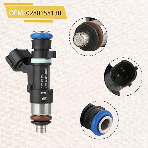 Miniatura 4 de 0280158130 OE 2.5L Inyectores de combustible de rendimiento, compatible conNissan 2.5 Altima Rogue Sentra 2007 2008 2009 2010 2012 2013  OEM #