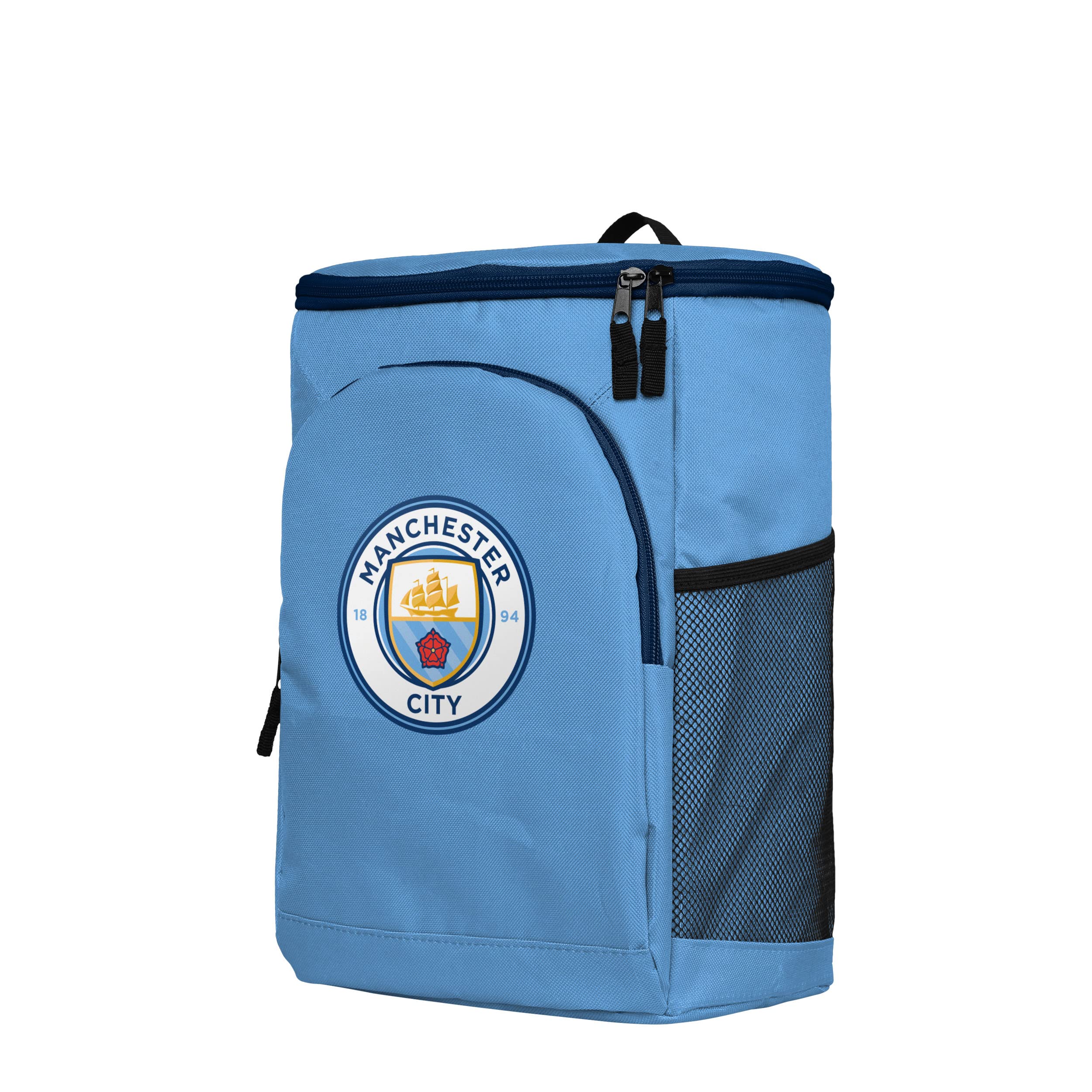 FOCO Officially Licenced Manchester City FC Football Insulated Cooler Backpack Bag, Sky Blue - Image 2