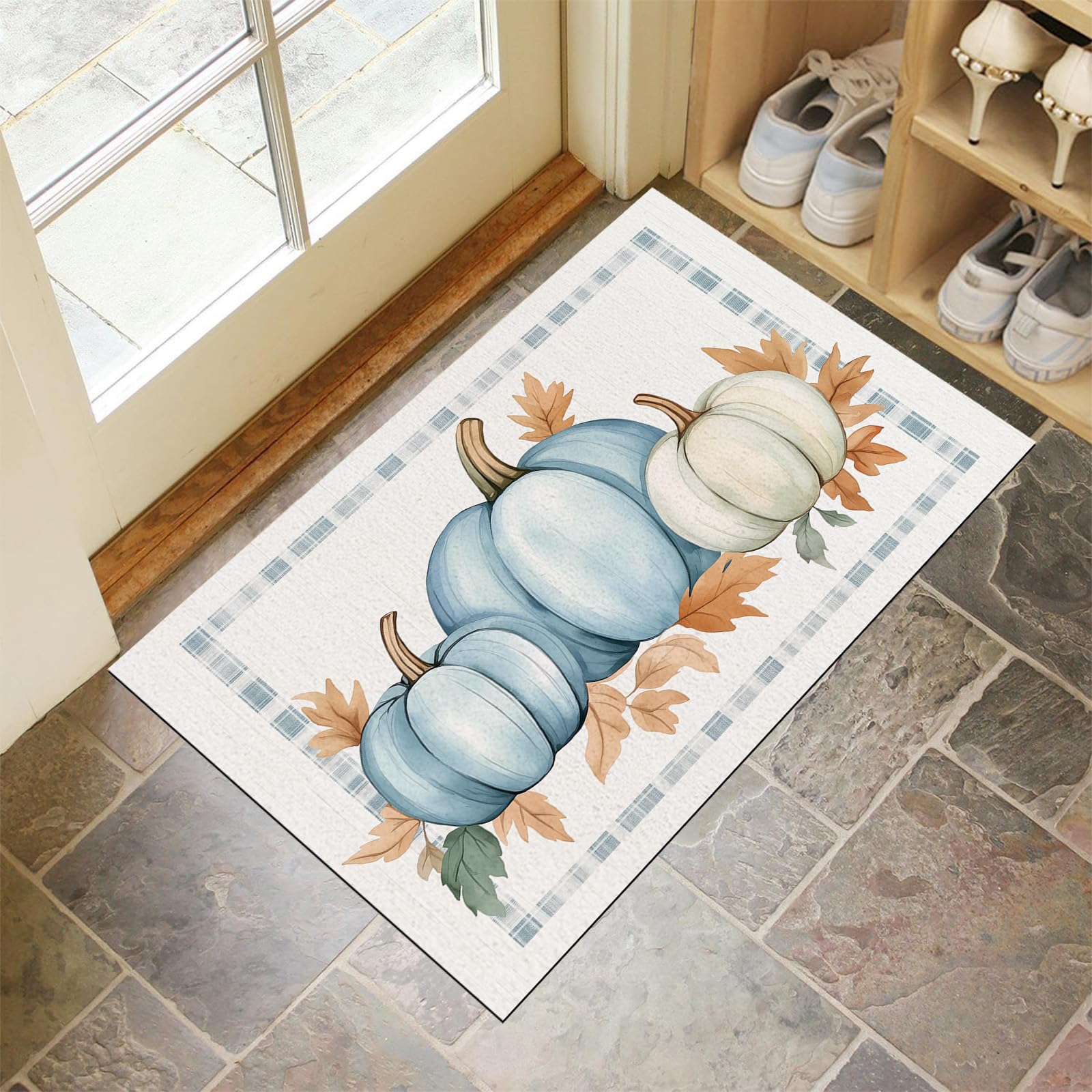 Paillasson attrape poussière 80x120cm tapis d'entrée en microfibres douces absorbantes