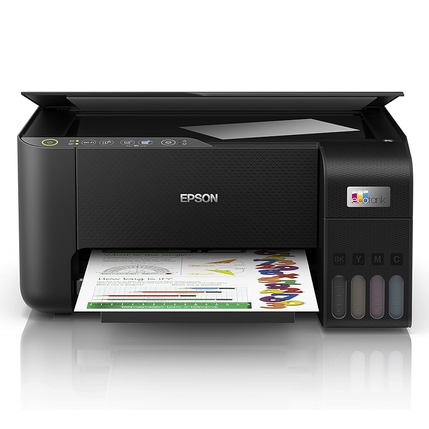 Immagine del prodotto Epson EcoTank ET-2810 Stampante Multifunzione 3-in-1 A4, Serbatoi Ricaricabili Alta Capacità, 4 Flaconi Inclusi pari a 3600pag B/N 6500pag Colore, USB Wi-Fi/Direct, Nero