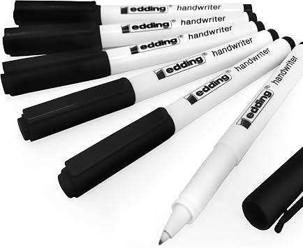 Edding Handwriter Handwriting Pen Black Ink 0.6mm - Pack of 6