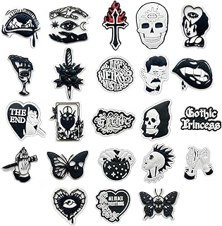 [SUNCN] 23ピース ゴシック シューズ チャーム スポーツ クロコ PVC スリッパ 靴の装飾 女の子 男の子 かわいいブレスレット リストバンド アクセサリー パーティーの記念品, ポリ塩化ビニル, 宝石なし