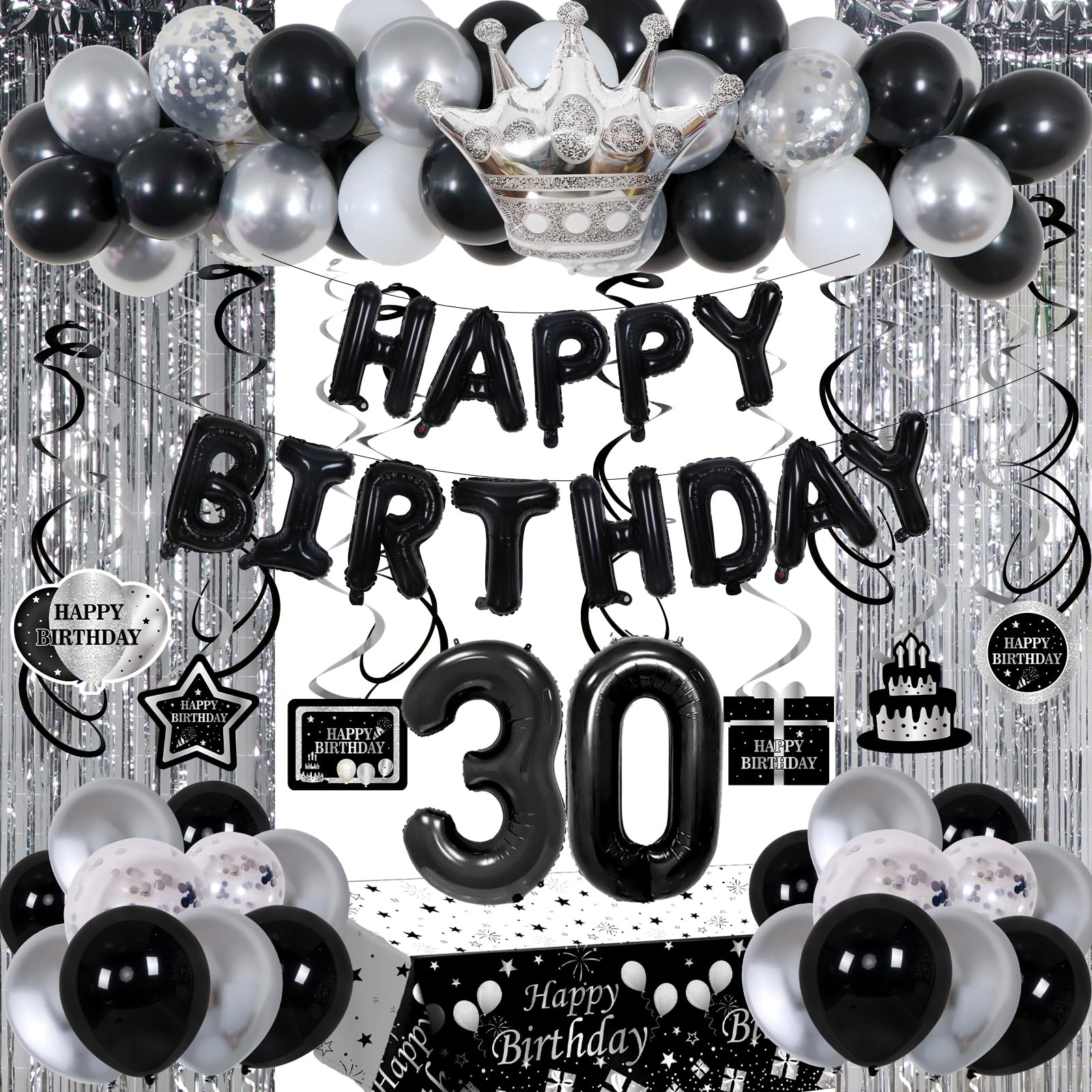 Kit Décoration Fête Italian Brain - Bannière 150x100 Cm, 16 Ballons, Pour Anniversaire Thème