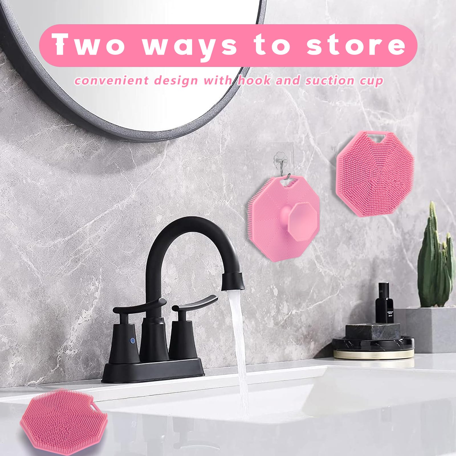 Alyvisun Silicone Body Scrubber With Hook And Suction, Handheld Shower - View #10