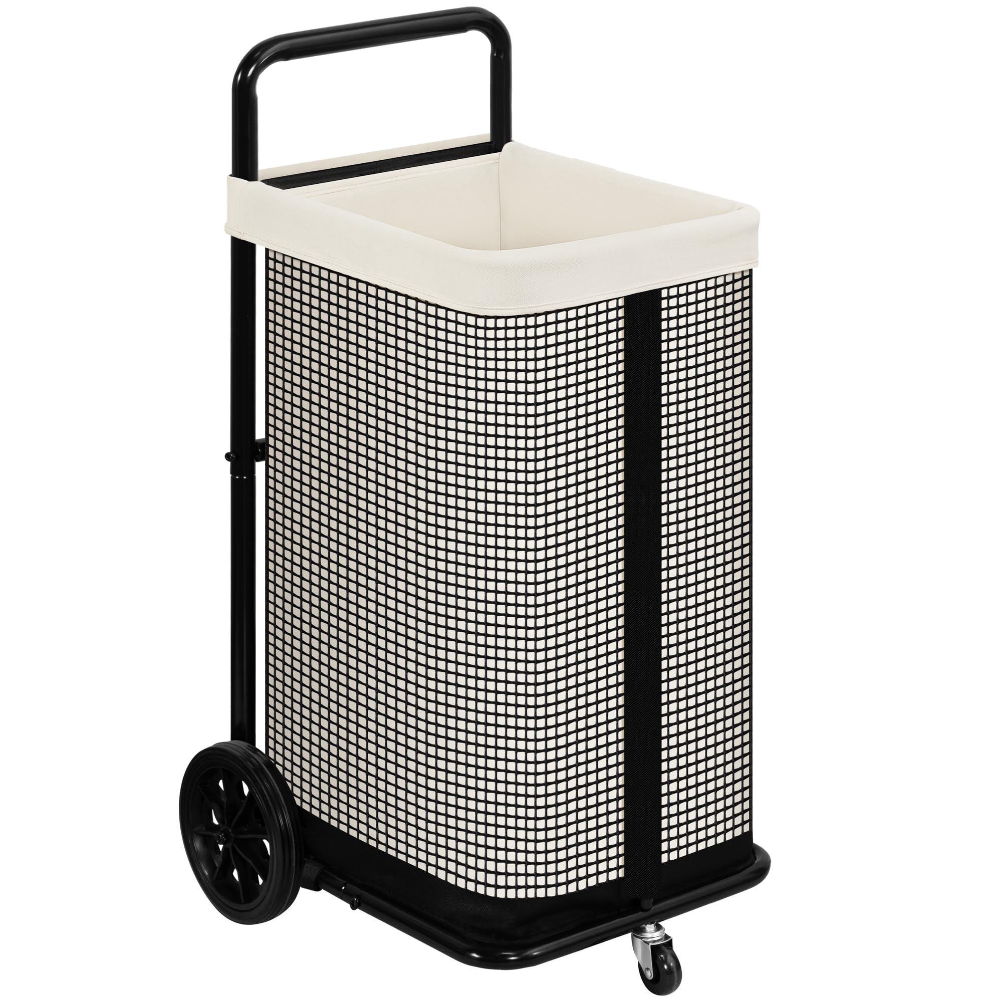 Photo 1 of STORAGE MANIAC Rolling Laundry Cart with Removable Canvas Liner Bag, Beige