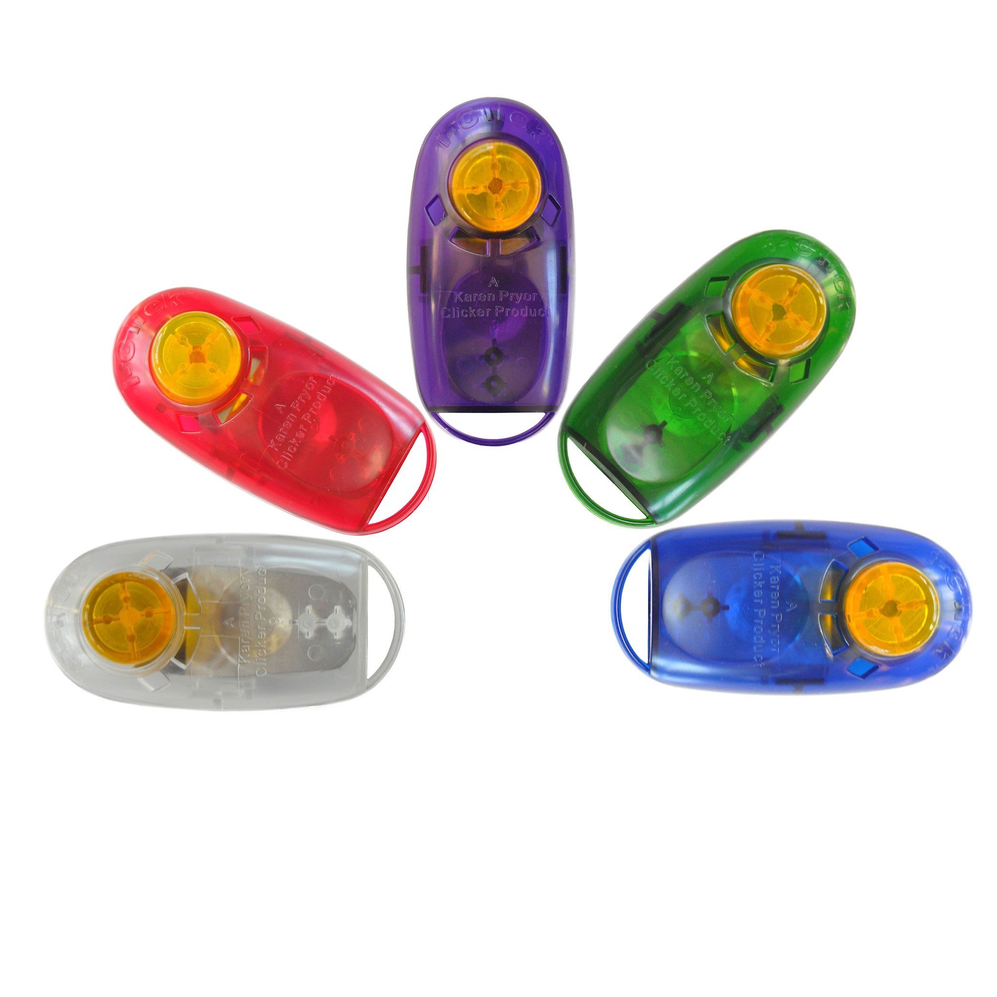 Karen Pryor KPCT Clickertraining i-Click Jewel Clicker in gemischten Farben 5er Pack