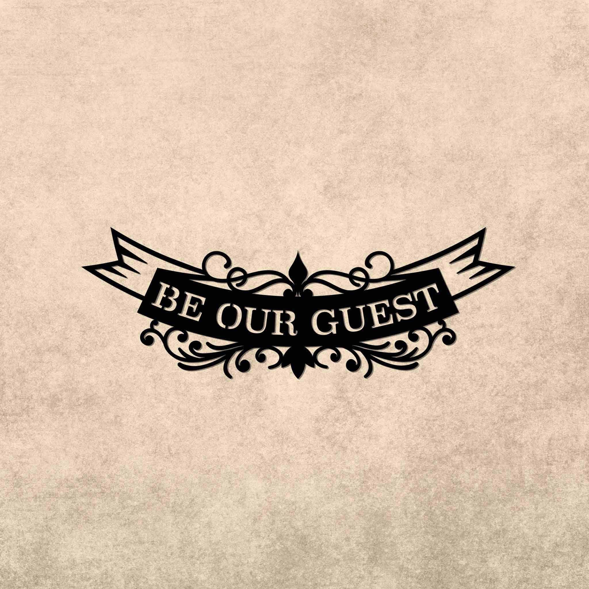 Steelmonks Be Our Guest - Una splendida targa in metallo da parete per tutti la tranquillità (45 cm, acciaio inox)