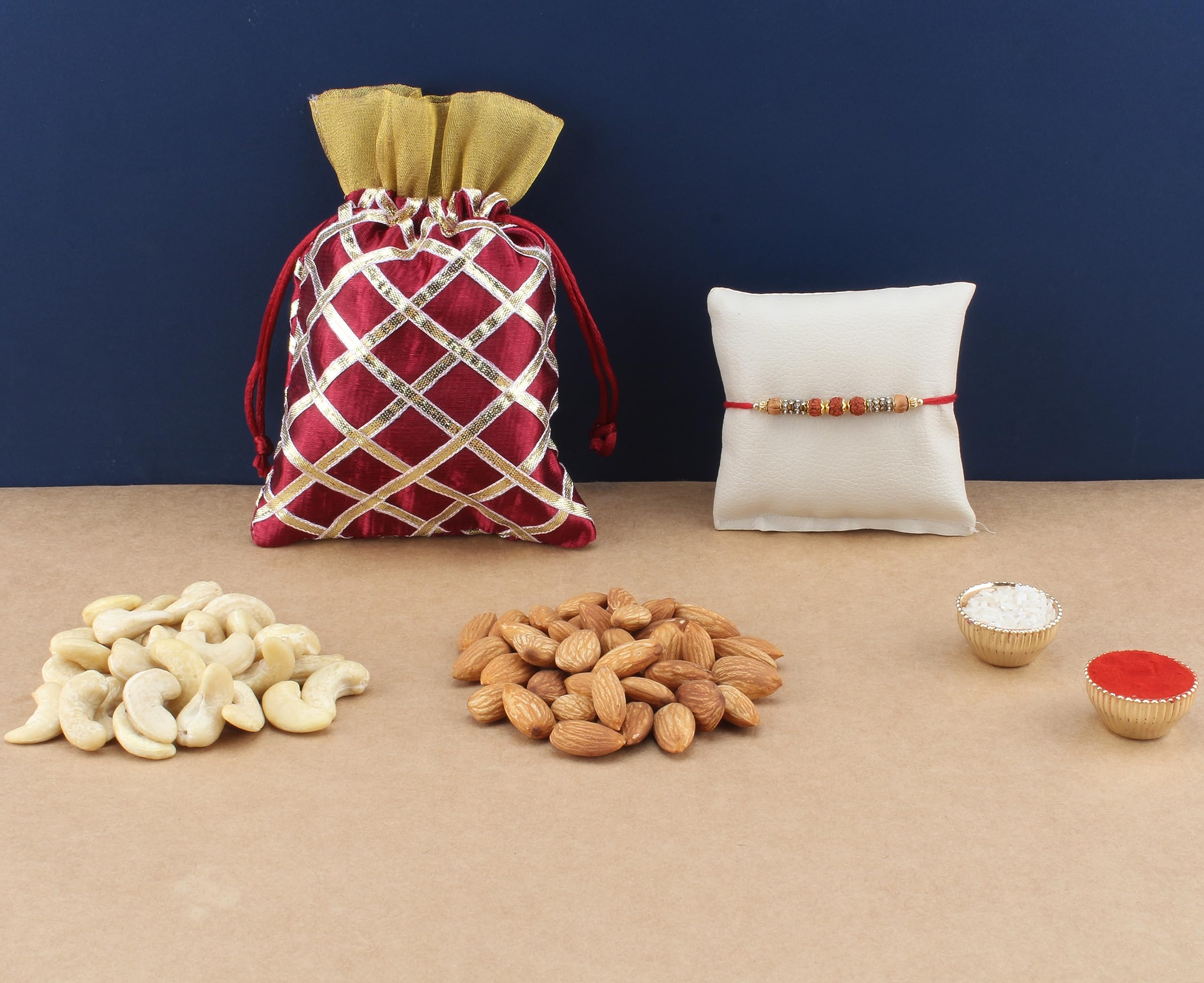 SFU E Com Rakhi With Dry Fruit Potli For Rakshabandhan Gift | Dry Fruit Gift Potli For Brother | Dry Fruits Gift Potli | Rakhi With Dryfruits | 059-image-44