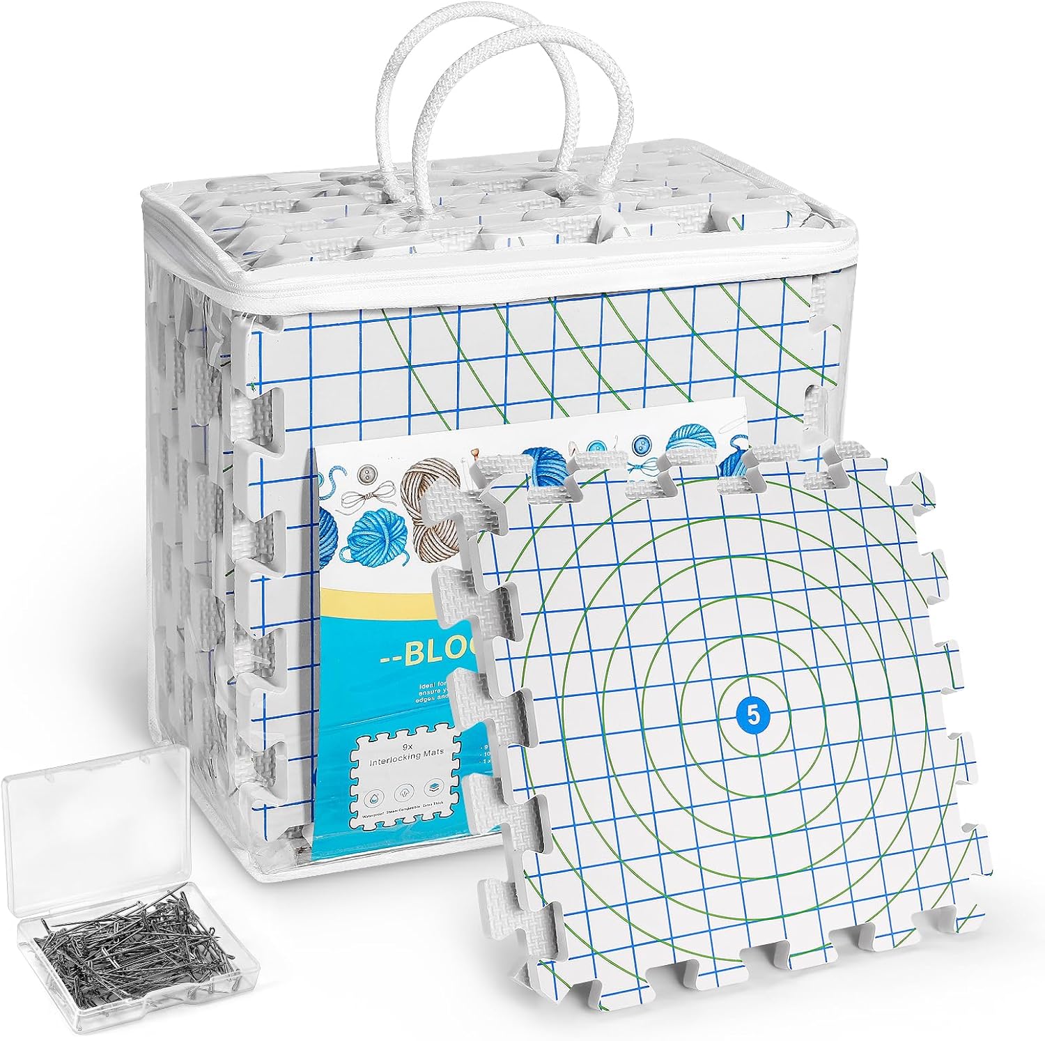 Yiitoll Blocking Mats for Knitting & Crochet, Extra Thick Knitting Blocking Mat with