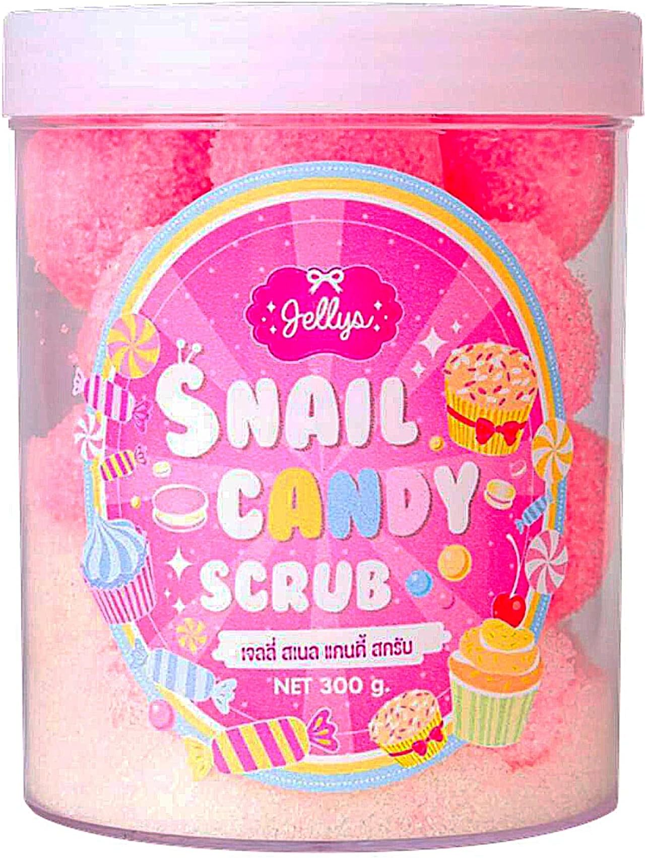 JELLYS Snail Body Scrub, Exfoliating Scrub & Mask for Nourishing, Gently Exfoliate & Moisturize Skin, Deep Cleansing and Detoxifying, Lifts Away Dead Skin Cells to Reveal Smooth Healthy Skin 300 G.