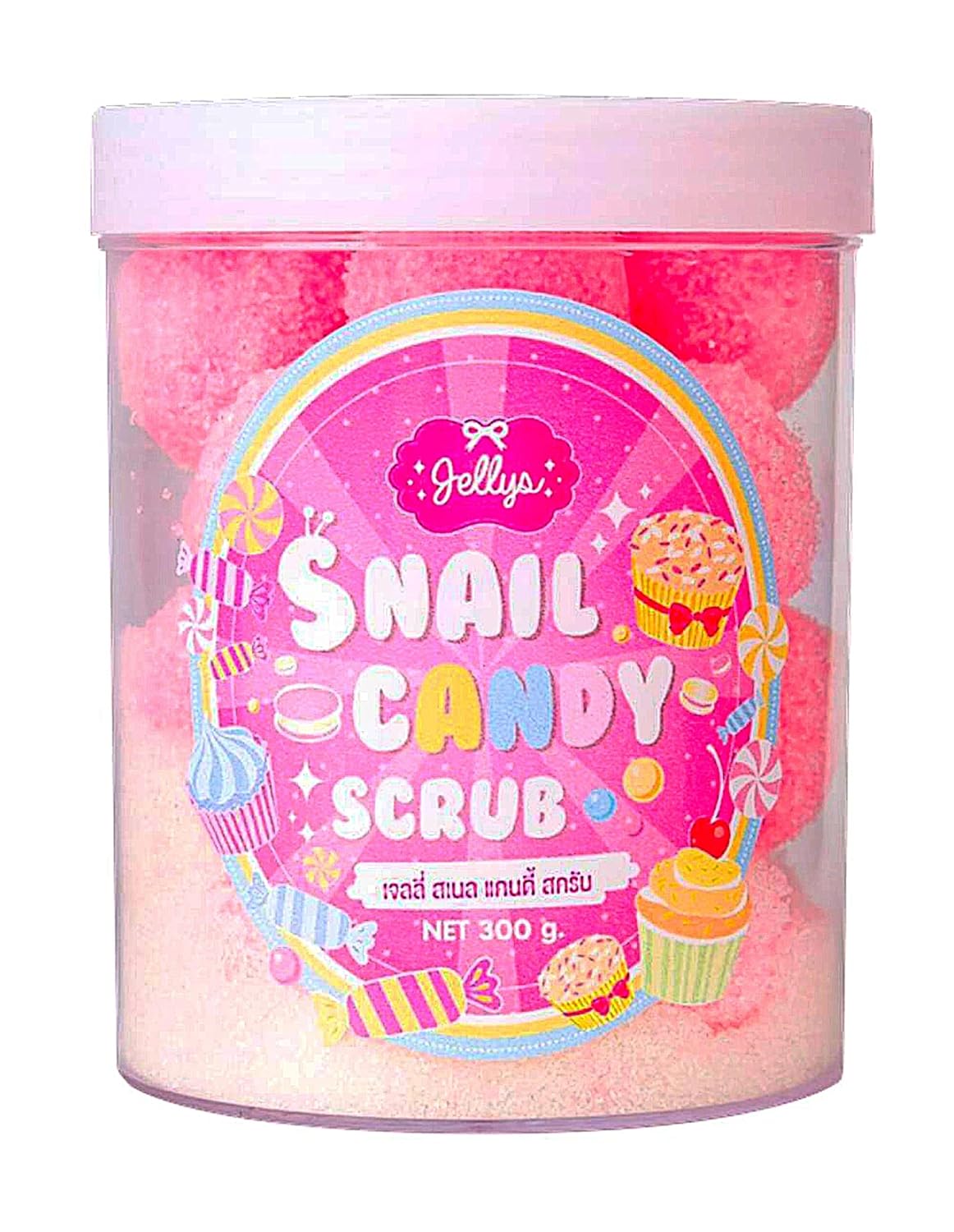 JELLYS Snail Body Scrub, Exfoliating Scrub & Mask for Nourishing, Gently Exfoliate & Moisturize Skin, Deep Cleansing and Detoxifying, Lifts Away Dead Skin Cells to Reveal Smooth Healthy Skin 300 G.