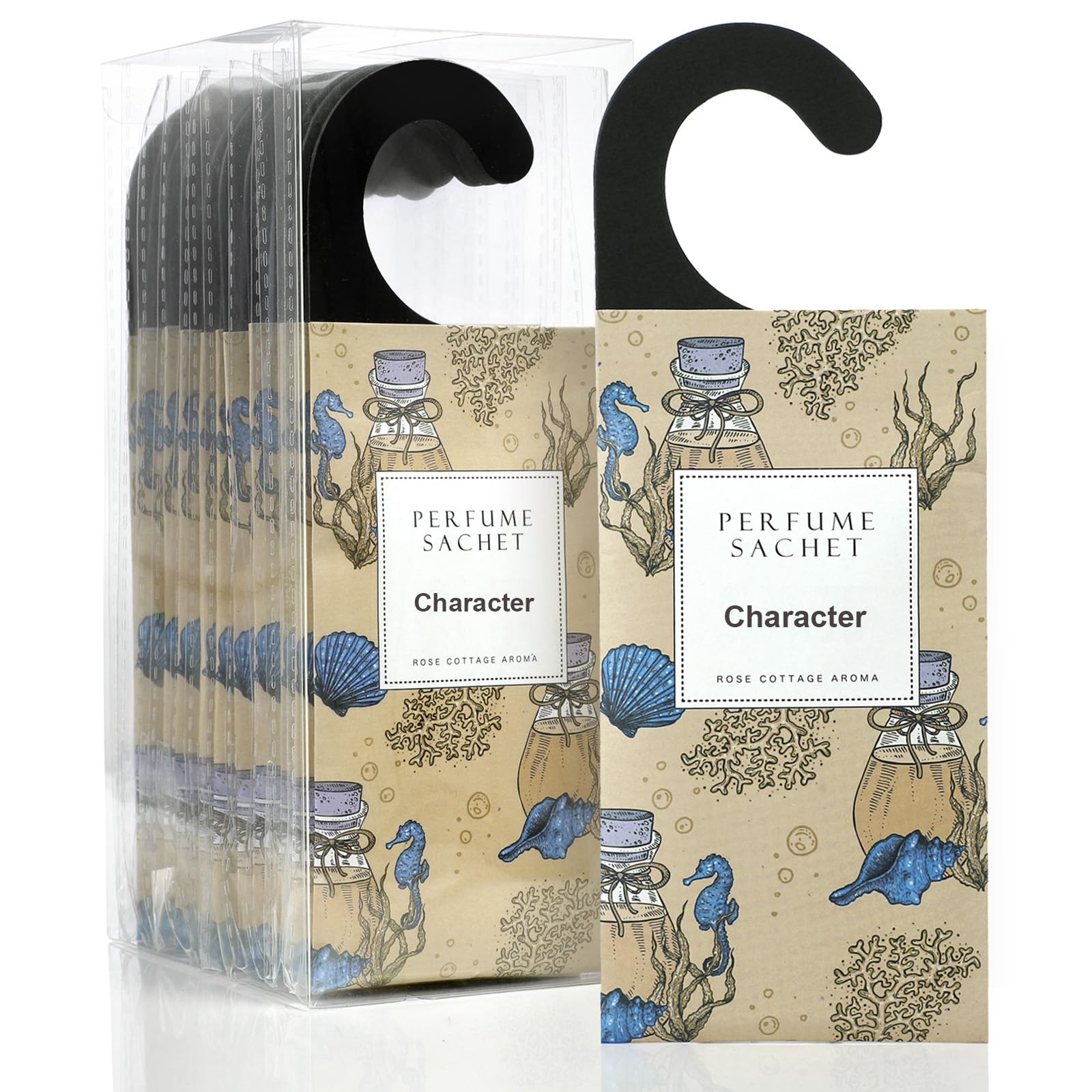 12Packs Rose Closet Air Freshener Deodorizer Scented Sachets Bags for Drawer and Closet 5 Scents