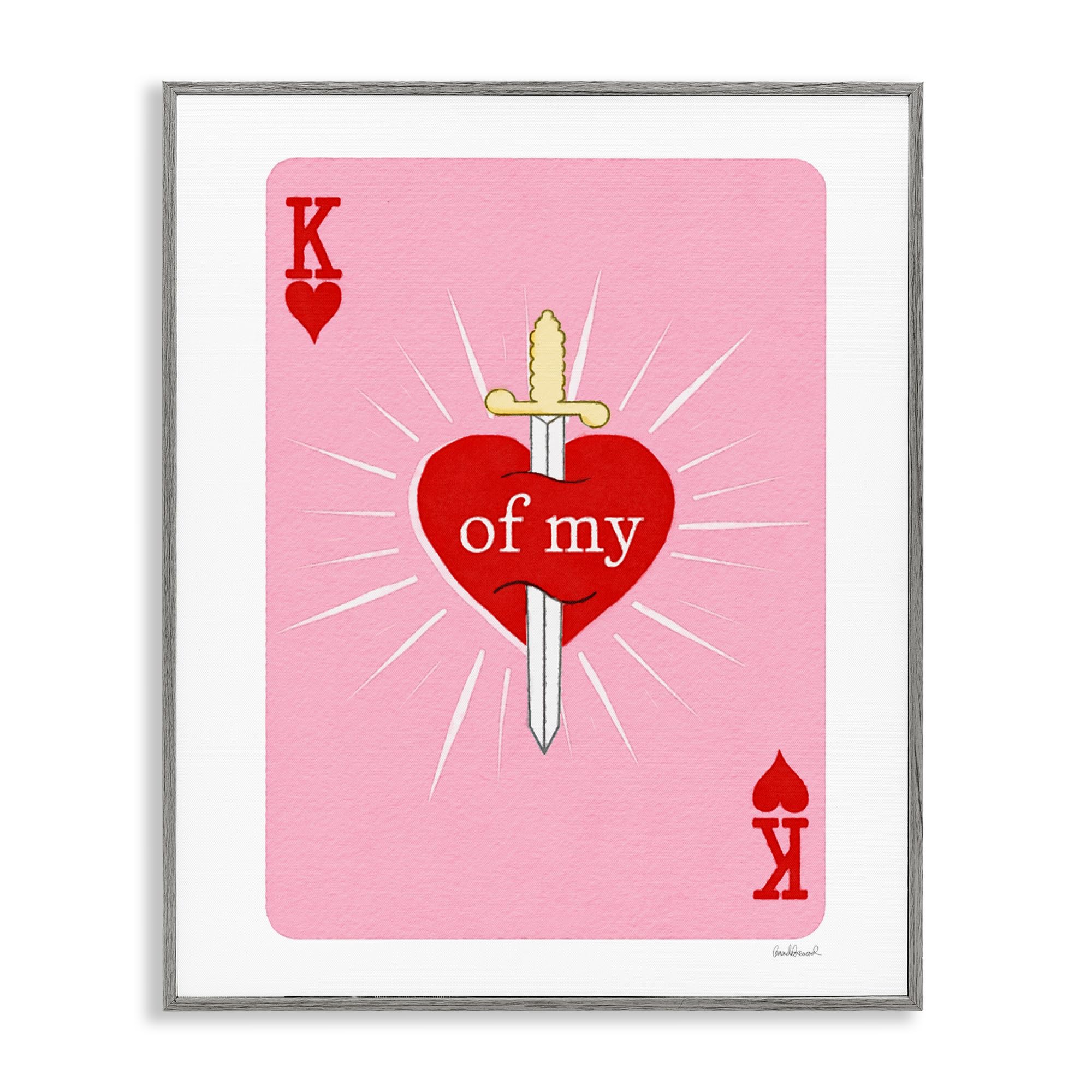 Poster King Of My Heart Amanda Greenwood avec son cadre noir de haute qualité
