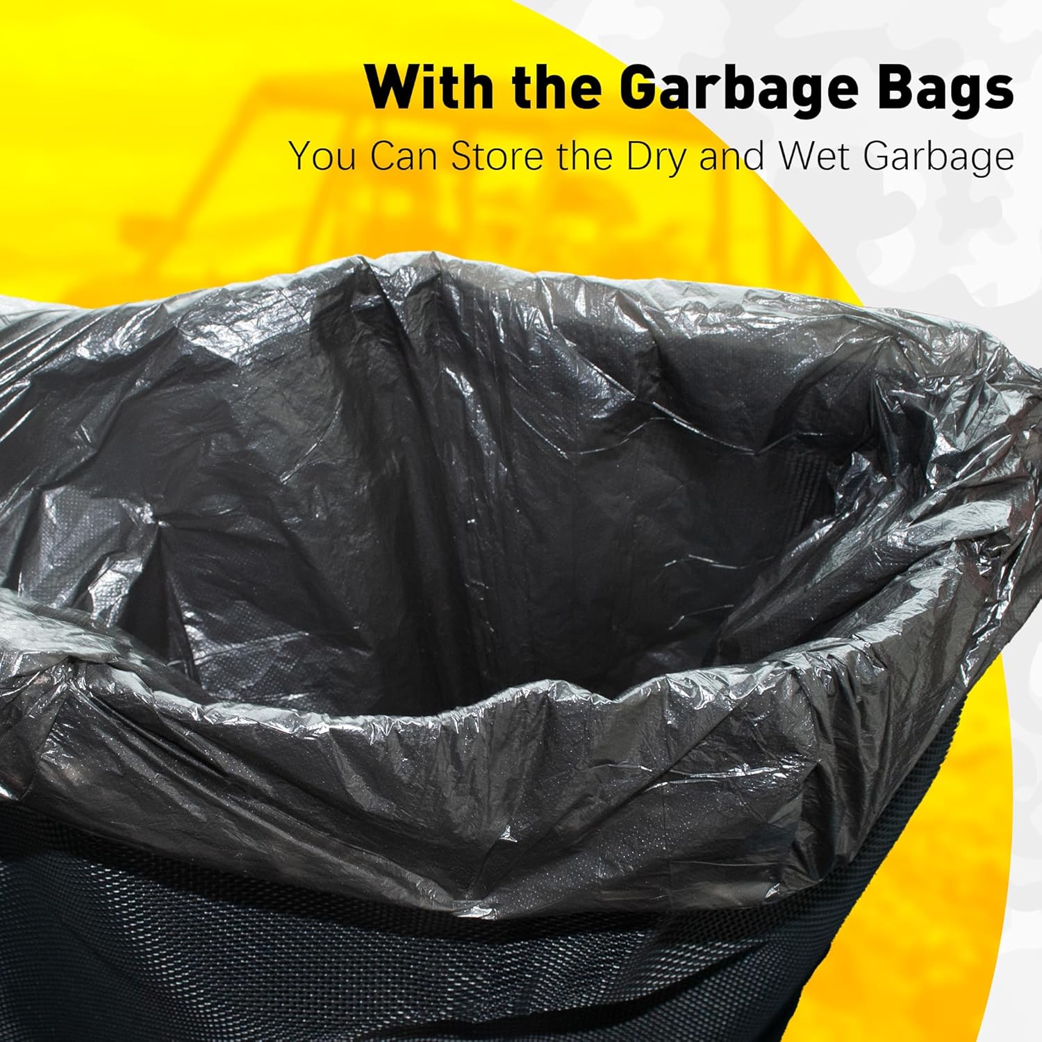 UTV ATV Trash Sack, Universal Mesh Trash Bag Vinyl Compatible with Polaris RZR, Can-Am, CFmoto, Honda, Kawasaki, Arctic Cat