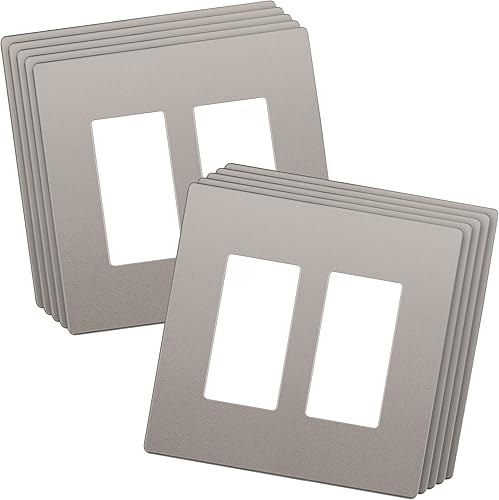 Vista 53 de LIDER - Cubierta decorativa de interruptor con acabado mate, placa de pared sin tornillos, tamaño mediano, 3 bandas de 4.88 x 6.77 pulgadas