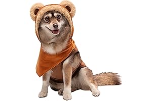 STAR WARS Ewok Pet Hoodie Halloween Costume - Sleeveless Hooded Pet Shirt...