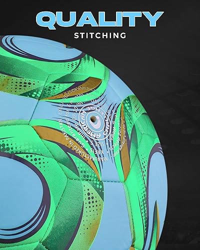 Miniatura 4 de American Challenge Kreis - Balón de fútbol  Tamaños 5, 4 y 3  Balón de fútbol de entrenamiento para jóvenes y adultos para práctica, juegos y campos