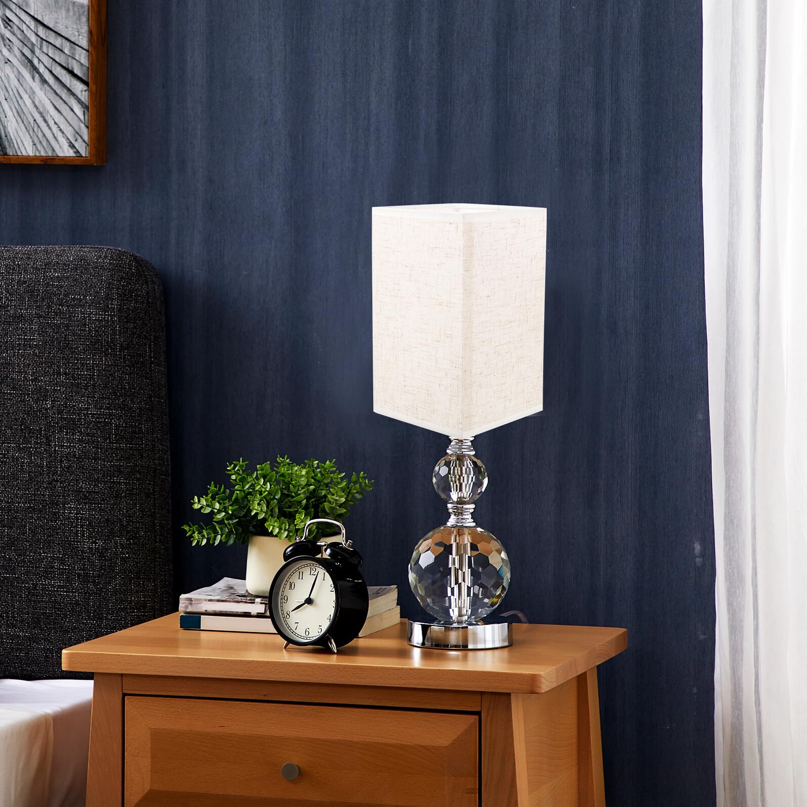 Pantalla Diseño Decorativo Base E27 de Lámpara de Tela Beige Ambiente Cálido para Lámpara de Pie y Pared para Dormitorio y Comedor