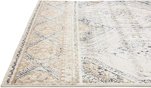 Miniatura 6 de Unique Loom Chateau Collection - Alfombra geométrica, vintage, texturizada, envejecida, tradicional, 4 pies 0 pulgadas x 6 pies 0 pulgadas,