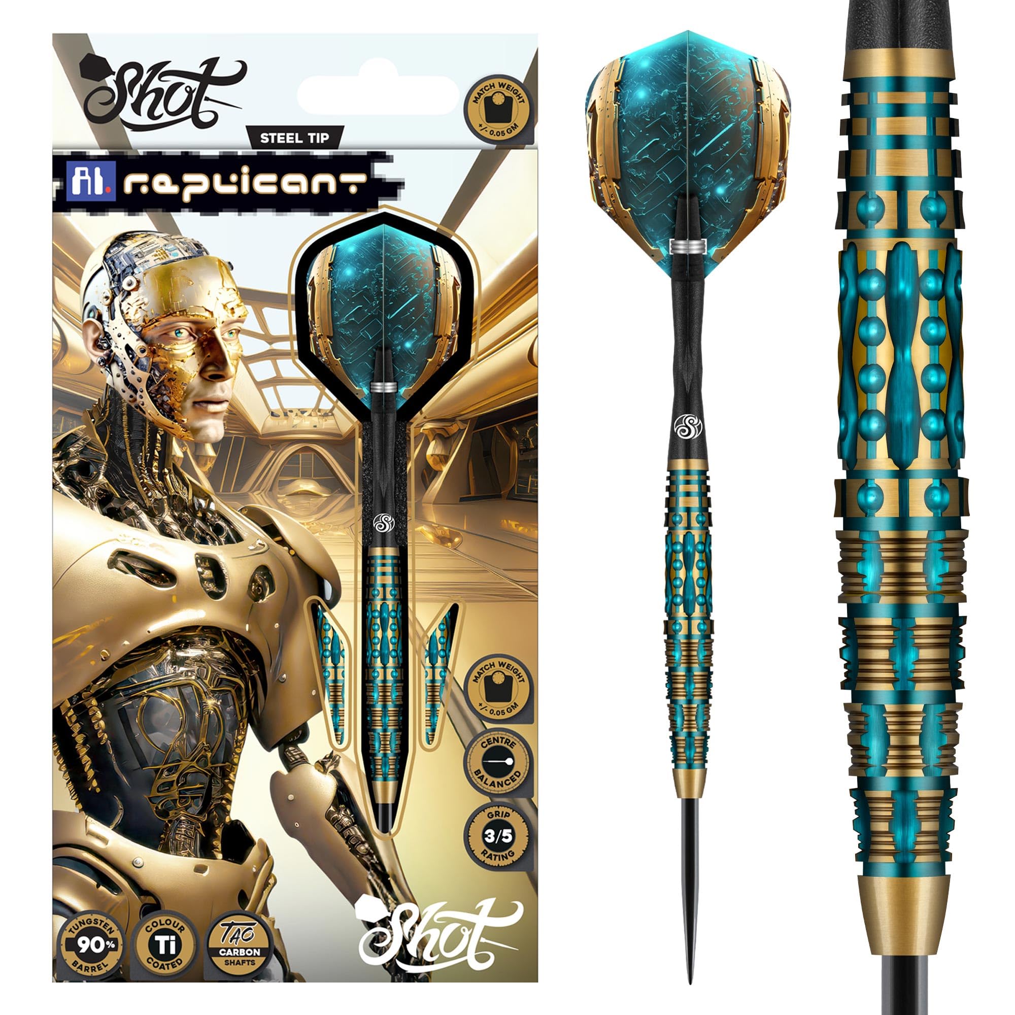 Shot AI Replicant 90% Steel Tip Darts 23 g