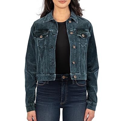 KUT from the Kloth Julie Crop Jacket With Fit Shoulder Regular Waistband Women