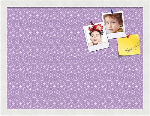 Miniatura 70 de PinPix Tablero de anuncios de corcho de 12 x 12 pulgadas. Este tablero decorativo enmarcado viene con diseño de círculos B W y un marco blanco