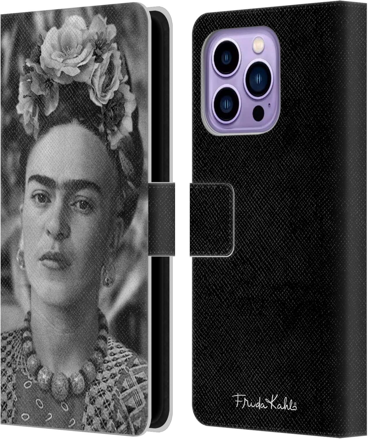 Head Case Designs Officially Licensed Frida Kahlo I Love You Portraits and Quotes Leather Wallet Case Compatible with Apple iPhone 14 Pro Max