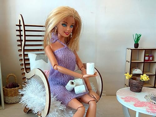 Miniatura 2 de Miniature Dollhouse Toilet Paper Rolls Set of 3, 16 scale bathroom Handmade