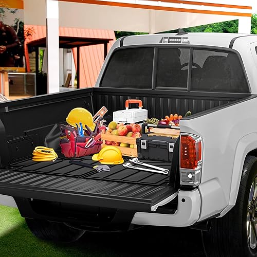 Miniatura 5 de AUTOSAVER88 Tapete de cama compatible con Toyota Tundra CrewMax Cab 2022-2024, cama corta de 5.5 pies, forro de caja de camioneta para accesorios de