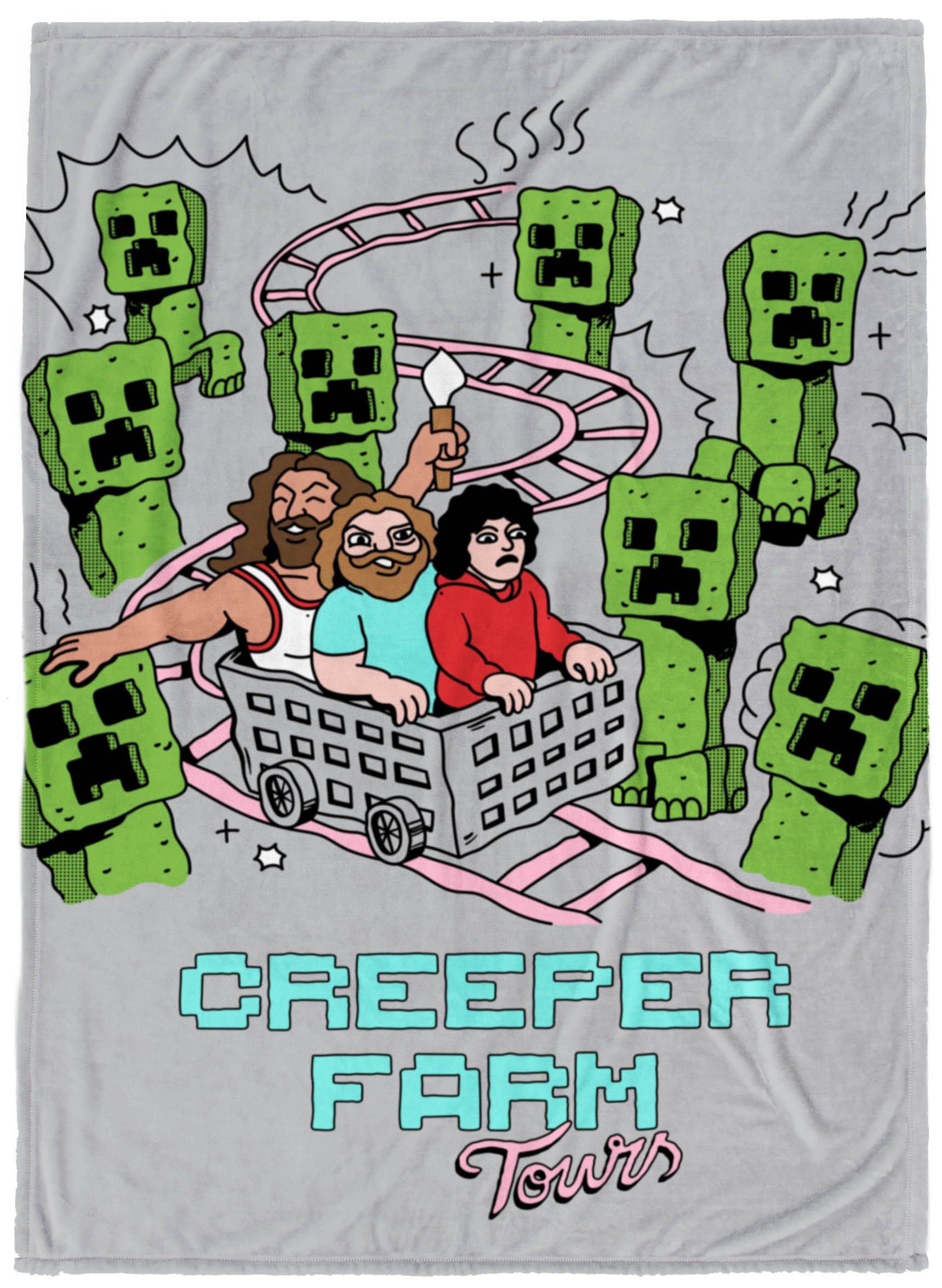 Couverture polaire Minecraft légère et ultra douce pour lit enfant