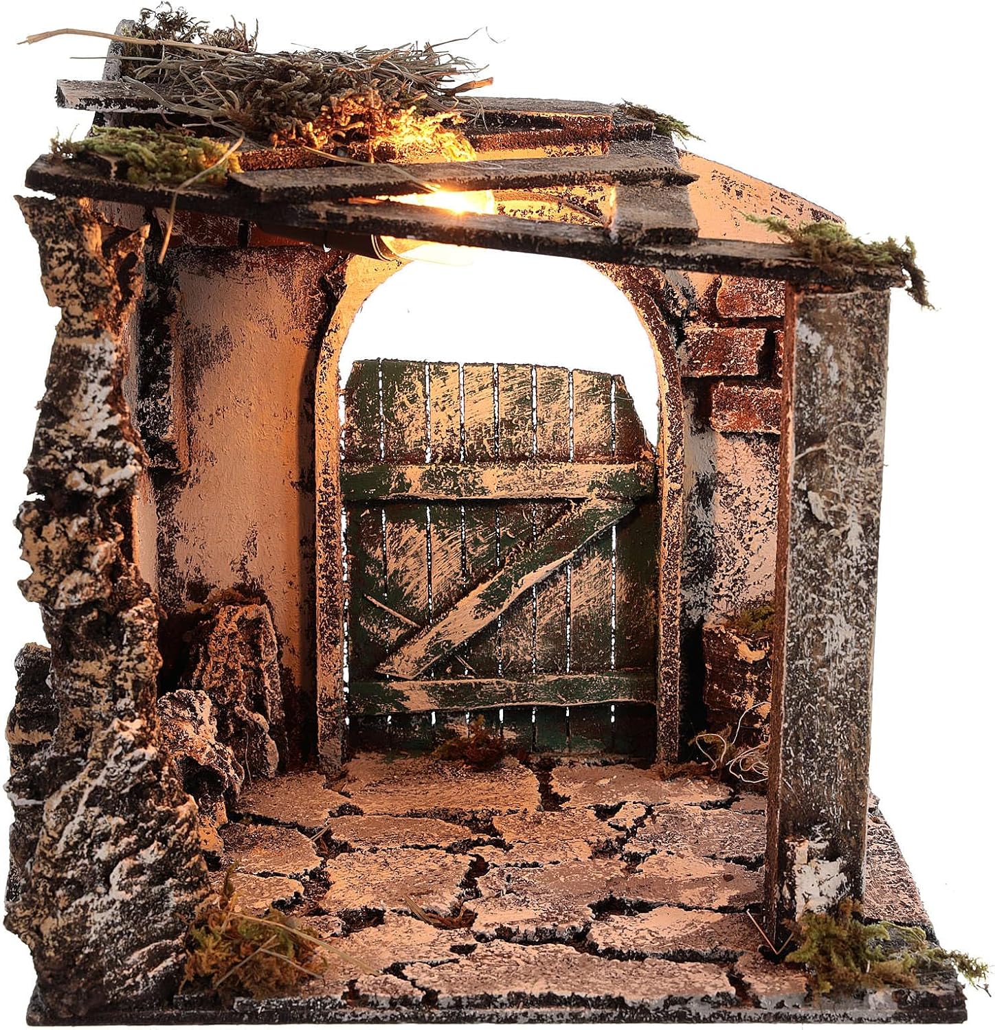 Holyart Nativity Set Scene Stable with Manger and Light 24cm