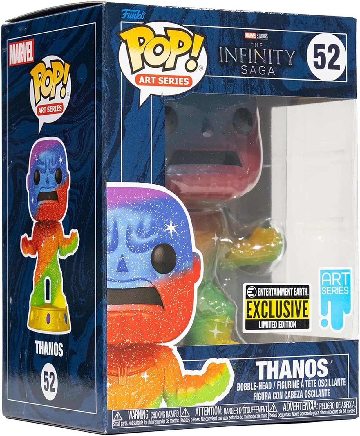 Funko Marvel Infinity Saga Thanos Art Series Pop! Vinyl Figure with Premium Pop! Protector Entertainment Earth Exclusive - Image 7