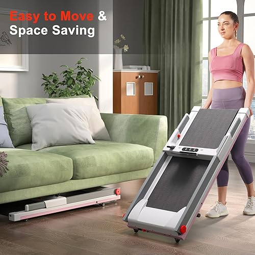 Miniatura 7 de DeerRun Almohadilla de caminadora con inclinación del 6%, potente y silenciosa almohadilla de caminadora de 3.0HP con barra de asa, capacidad de 300