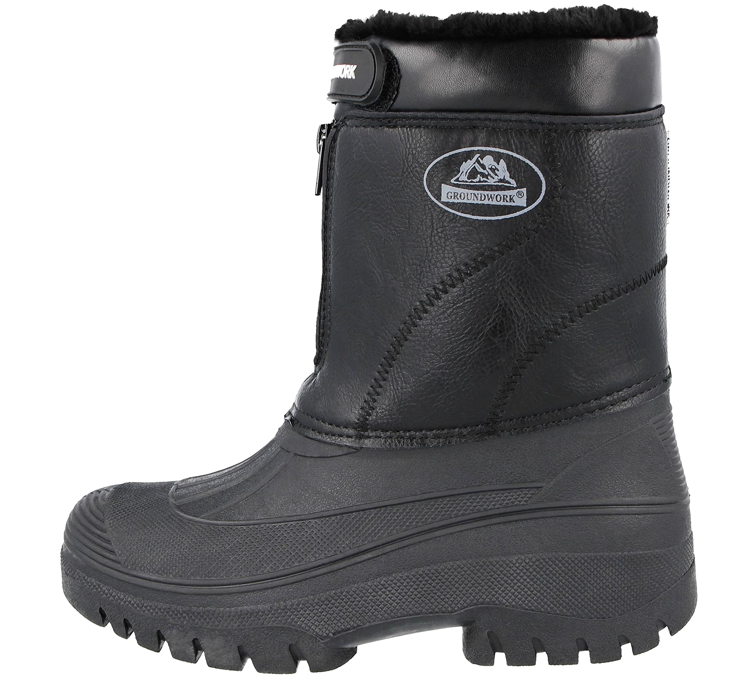 Groundwork LS88 - Botas impermeables para hombre, con cremallera, para jardín, establo o nieve