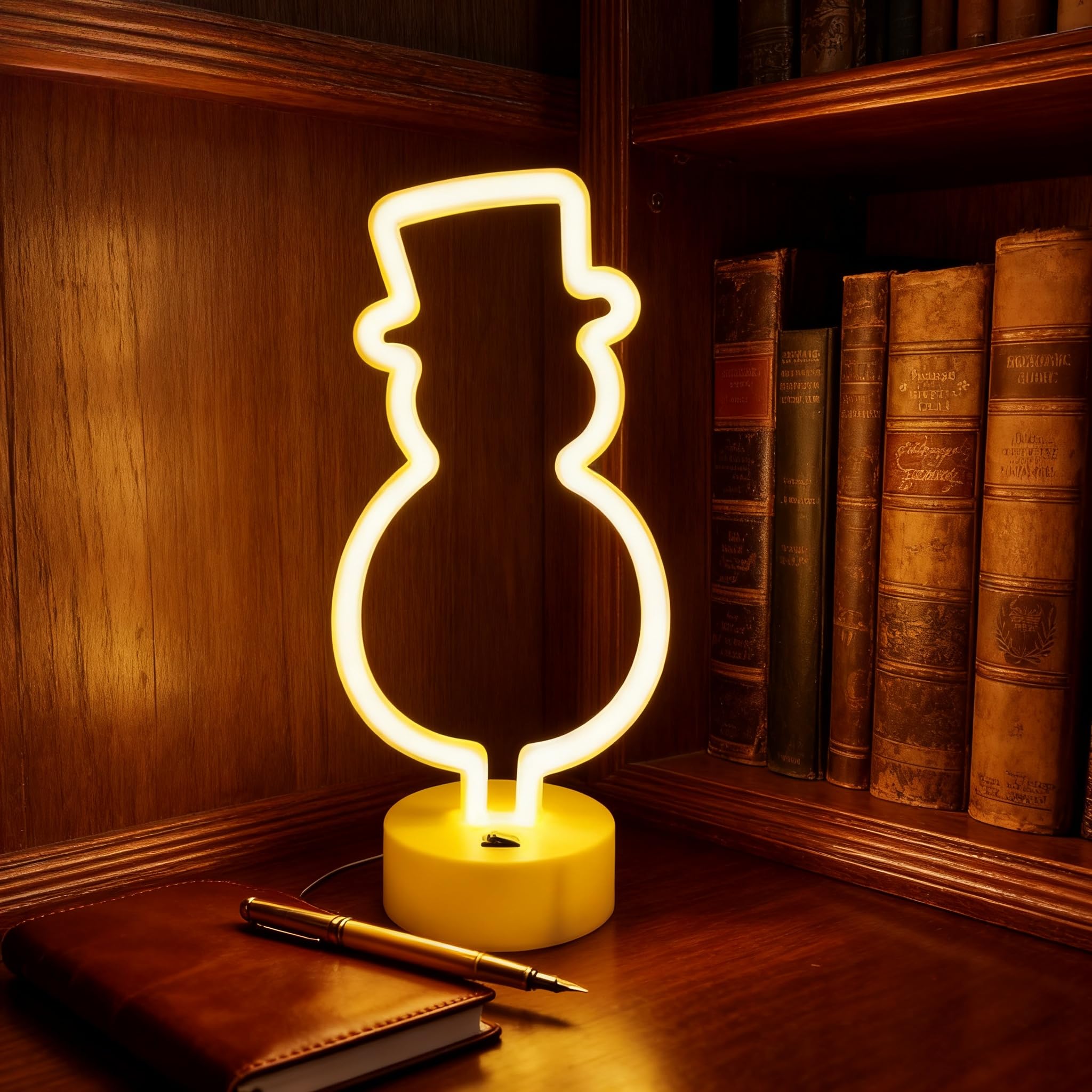 'Hello winter Snowman, neonowa lampa, ściemniana dioda LED ze stabilną podstawą i przełącznikiem dotykowym, zasilana baterią USB lub 3-AA, neonowe znaki LED, dekoracja ścienna na biurko, na imprezę