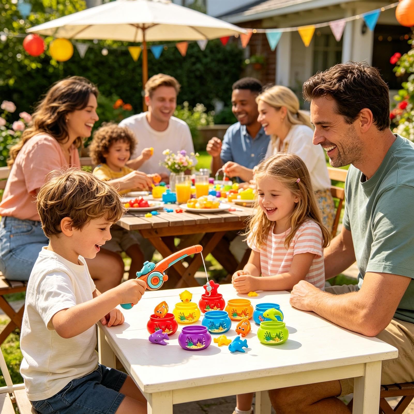 Juego de Pesca para Niños Actividades Educativas para Aprendizaje De | Juguete Pesca Magnético Infantil Para Niños para Juegos de Mesa Aire Libre Baño Piscina y Viajes