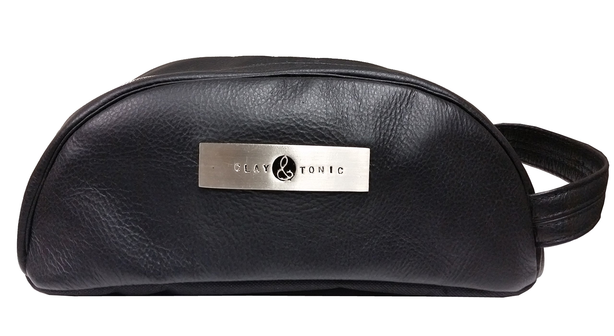 "BUTLER Mens Dopp kit. Leather toiletry travel bag.