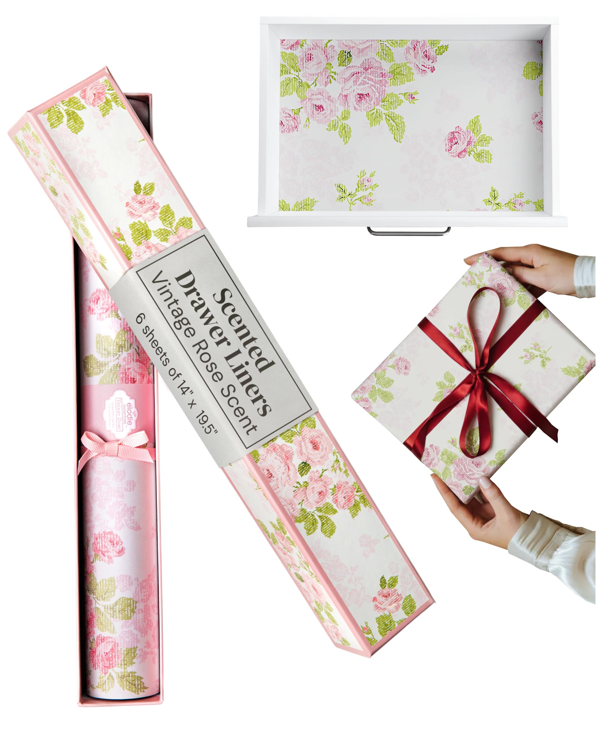 Scented Drawer Liners Vintage Rose