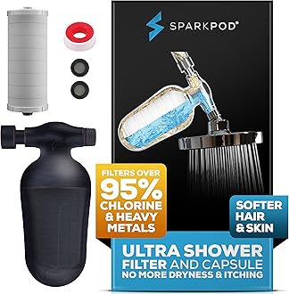 SparkPod Ultra Shower Filter - Shower Head Water Filter and Cartridge - 150 Stage Equivalent - Removes Up to 95% of Chlorine and Heavy Metals - for Soft Hair and Skin (Vintage Oil Rubbed Bronze)