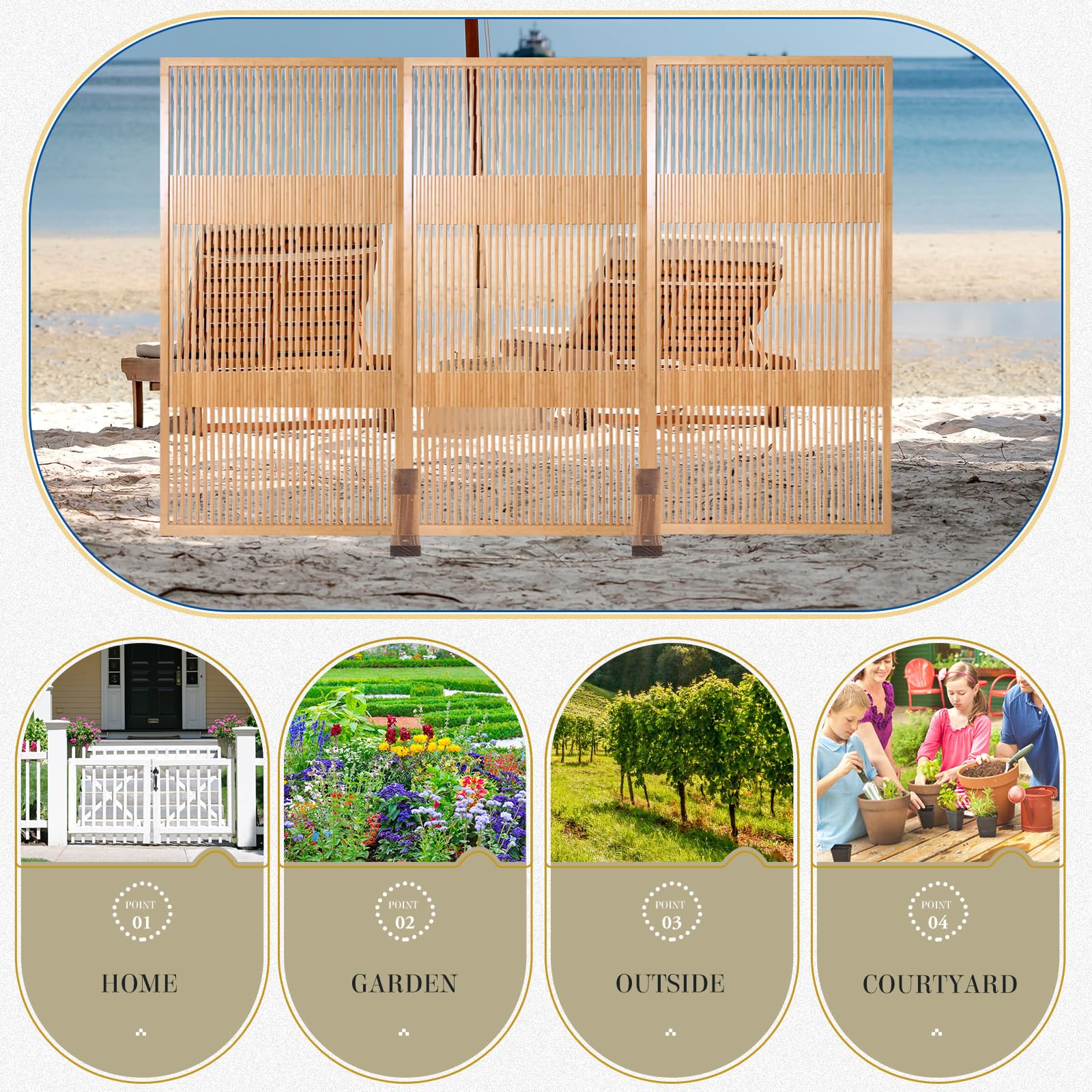 BESPORTBLE Vallas Accesorios de Base: 2 Piezas Soporte para Valla de Jardín Accesorio de Jardín Piezas de Kit de Base de de Madera de Soporte para de