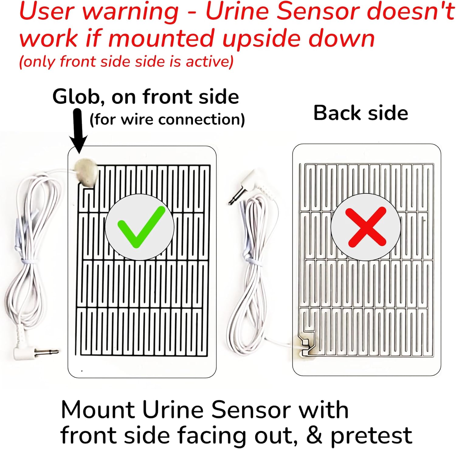 Pet Urine & Moisture Alarm for Dogs and Cats - Detect Pet Peeing Realtime - Training Tool for Dogs - Protect Furniture - with 2 Standard Sensors (4.4 in x 2.8 in)