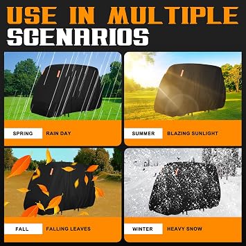 Golf Cart Cover 2/4/6 Passenger Golf Cart Covers Extended Roof Waterproof Outdoor,Durable Weatherproof,Compatible with Club Car, EZGO, Yamaha, Cushman, Evolution, Star,Tomberlin