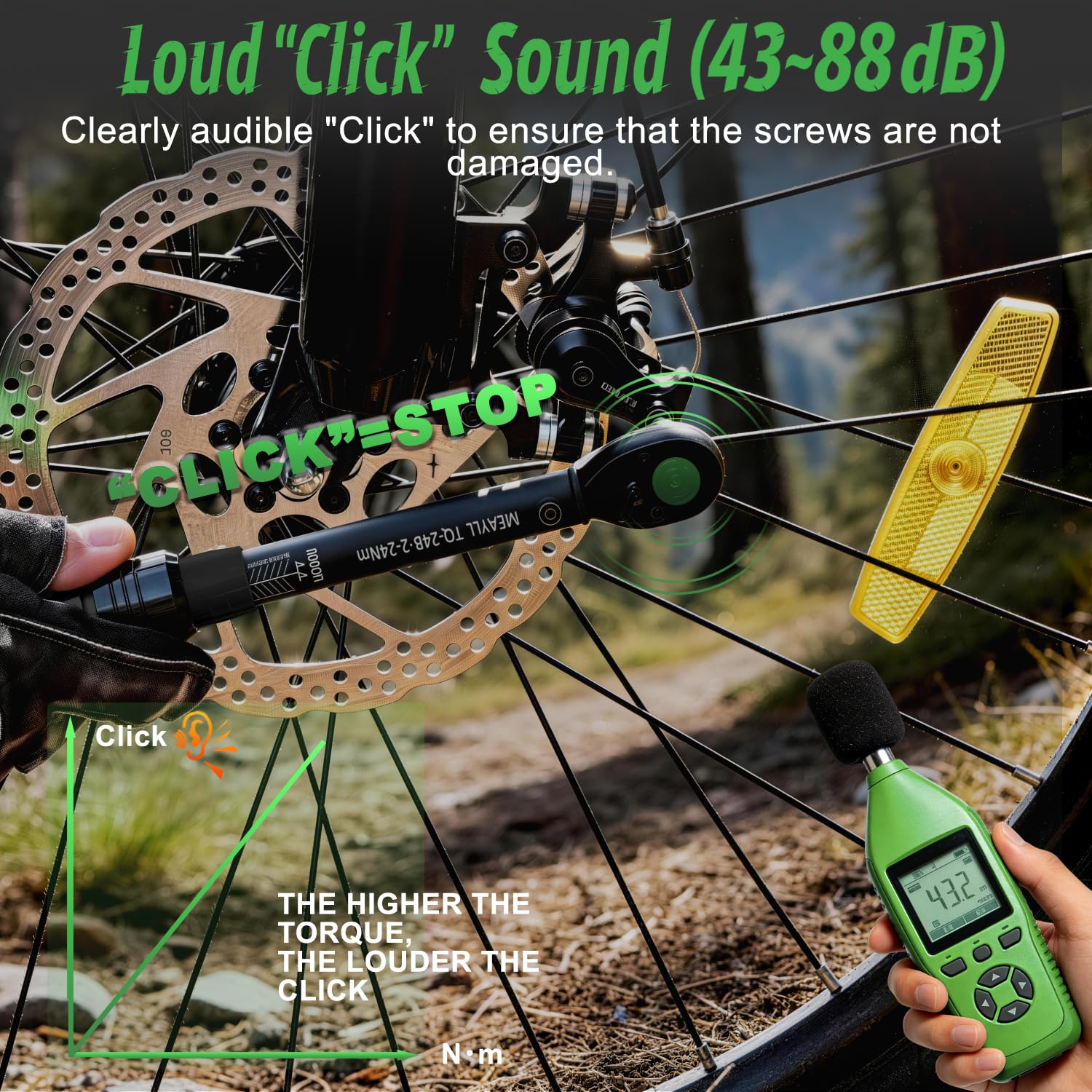 Clé dynamométrique vélo 1/4" 2–24 Nm, précision ±3%, cliquet réversible 72 dents, kit clé dynamométrique moto avec 12 embouts, adaptateur 1/4" à 3/8" et rallonge 100 mm (Noir)