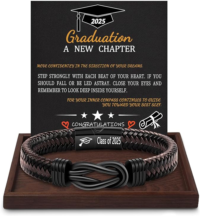 Inspirational Gifts for Men Morse Code Bracelets Mens Bracelets Graduation Gifts for Him Fathers Day Adjustable Leather Bracelet Motivational Birthday Annivesary Jewelry Stocking Stuffers for Men