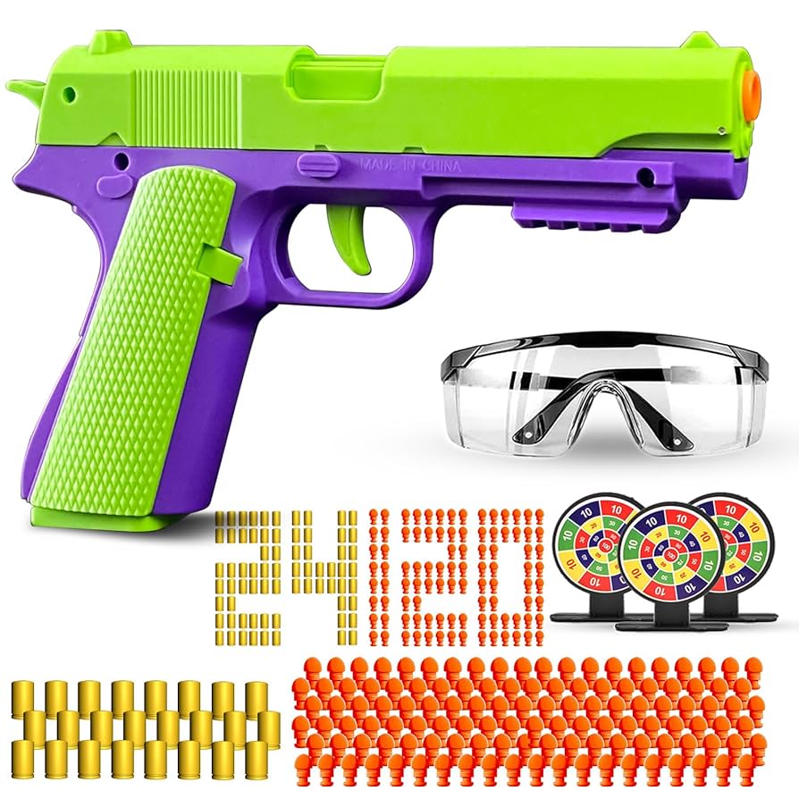 Amazon.com: Toy Gun with Automatic Reloading Rebound Shell